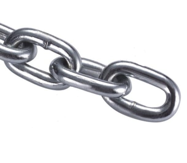 Цепь сварная короткое звено оцин 6мм  20м DIN 766, артикул 8464