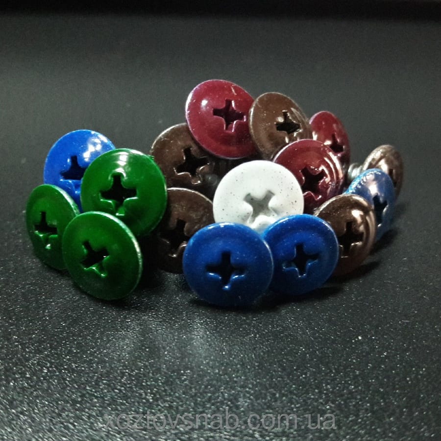 Саморез прессш. острый цинк 4,2*16 RAL 9003 белый, артикул 12245