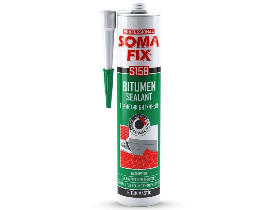 Герметик SOMA FIX битумный кровельный черный 310 мл, артикул 00-00000436