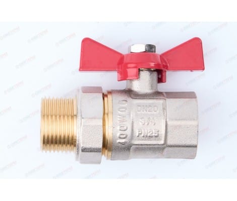 Кран шаровый с американкой ТСМ 3/4" бабочка, артикул 00-00000367