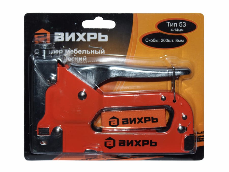 Степлер мебельный металлический тип 53,4-14мм Вихрь, артикул 73/9/3/1