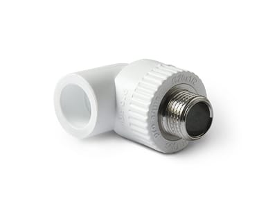 Уголок PPR комб наруж 20 х 1/2" белый, артикул УТ000057857