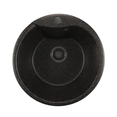 Мойка ML - GM12 круглая,  черная, 485 мм, артикул УТ000042685