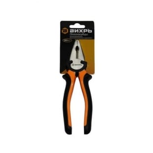 Плоскогубцы 200 мм никелированные двухкомпонентные рукоятки 73/6/3/8, артикул 73/6/3/8