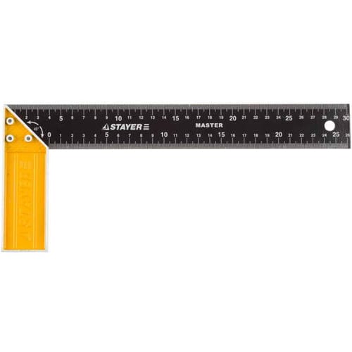Угольник 250мм столярный, стальное полотно, STAYER "MASTER", артикул УТ000033517