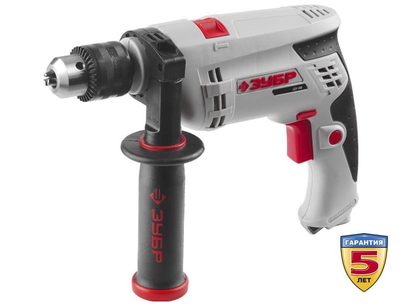 Дрель ударная ЗУБР "ПРОФЕССИОНАЛ",патрон 13мм, реверс, 0-3000об/мин, 0-48000уд/мин, 780Вт, артикул УТ000037111