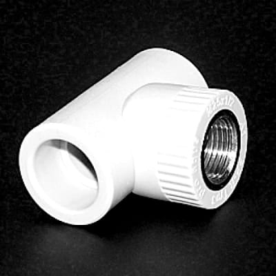 Тройник PPR комб. внутр 20 х 1/2" белый, артикул УТ000035127