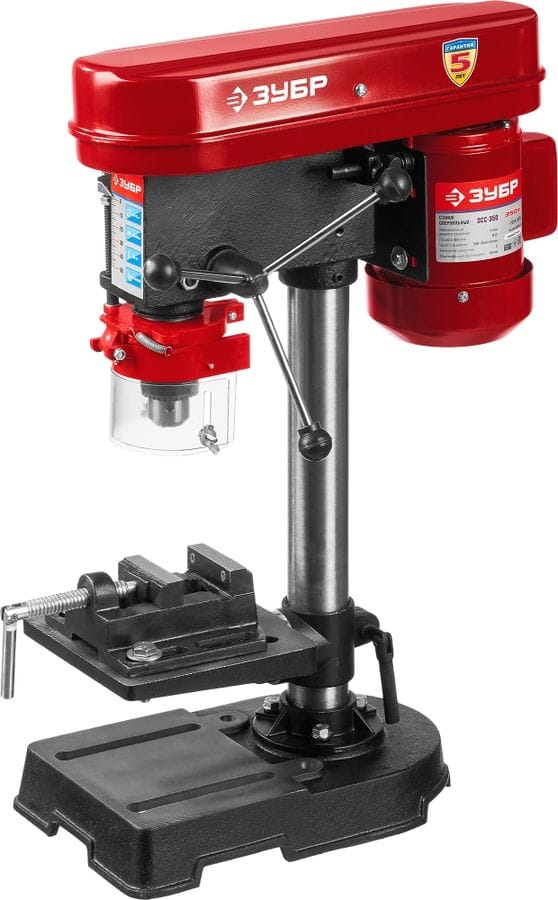 Станок вертикально-сверлильный ,  ЗУБР ЗСС-350 патрон 13мм, 5 скоростей 350Вт ,об/мин 580-2650, артикул УТ000092046