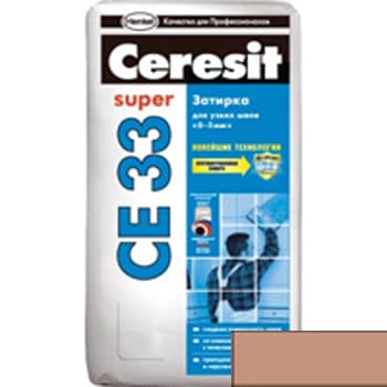 Затирка CERESIT CE33 светло-коричневая 2кг (12), артикул 2092535