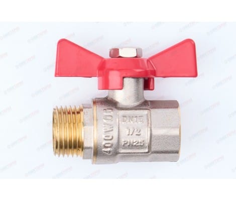 Кран шаровый ТСМ 1/2" ВН бабочка, артикул 14572