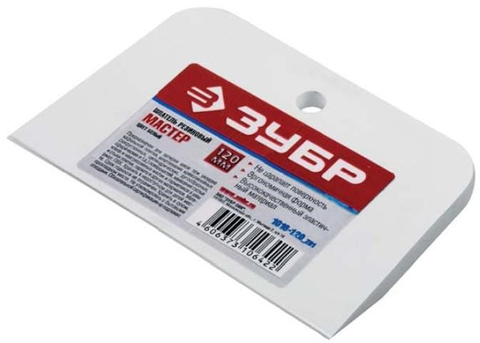 Шпатель резиновый  80мм белый ЗУБР "МАСТЕР", артикул 1016-80_z01