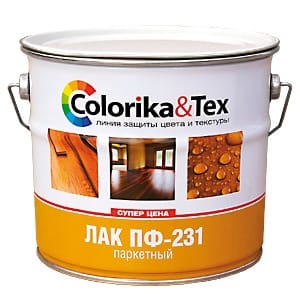Лак паркетный ПФ-231 Colorika&Tex глянцевый 2,7кг, артикул УТ000033754