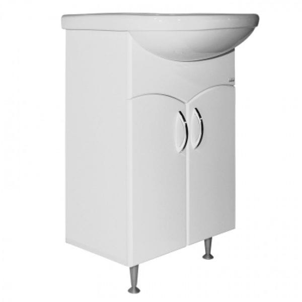 Формат 52 Тумба для ванной белая с умывальником Альфана-52 (ПВХ), артикул УТ000082065