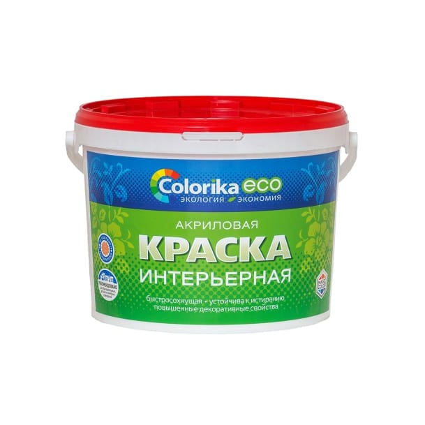 Краска ВД "Colorika ECO" интерьерная белая 14кг, артикул УТ000035429
