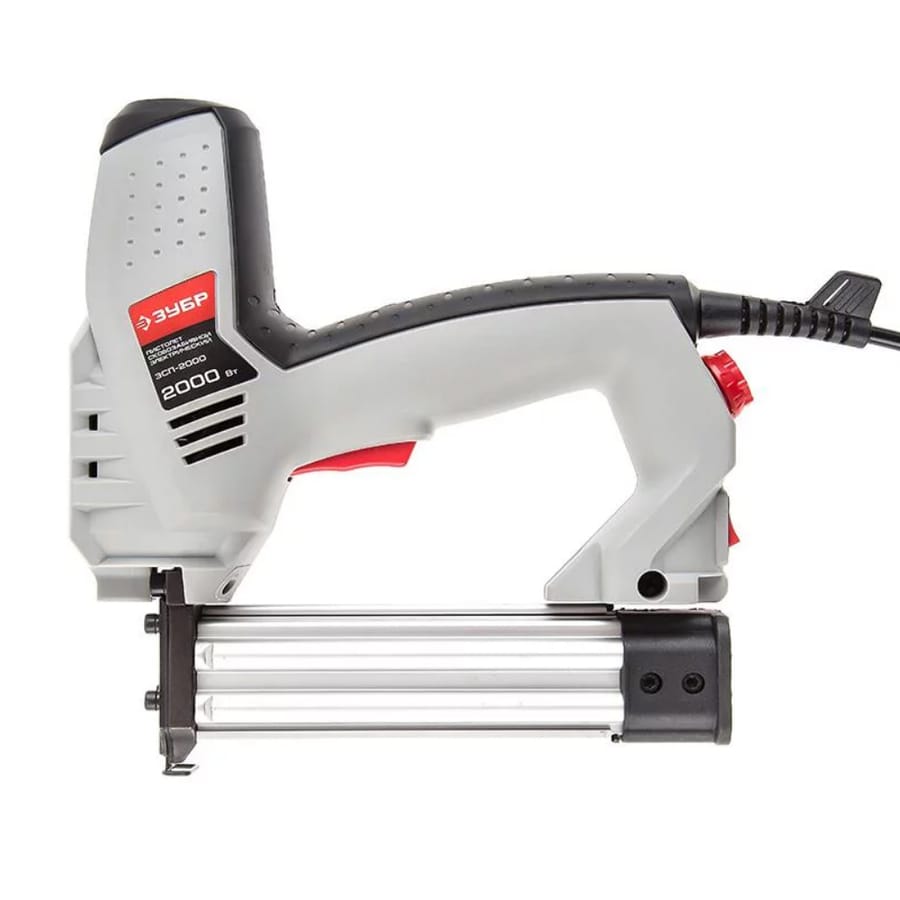 Пистолет скобозабивной ЗУБР ЗСП-2000 , регулятор силы удара , скоба 12-25мм , гвоздь 15-30мм, артикул УТ000092045