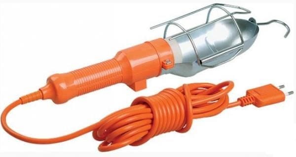 Светильник переносной  5м металлический корпус с выкл ПВС 2х0,75, артикул 03256