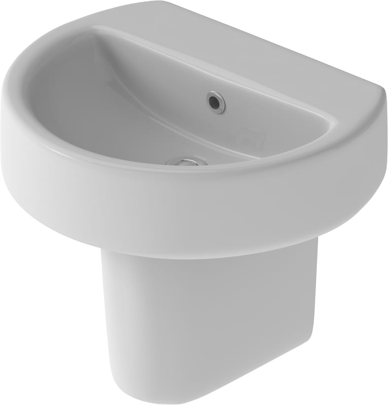 Умывальник "Best - 55"  с полупьедисталом c отв. Sanita Luxe., артикул УТ000041378