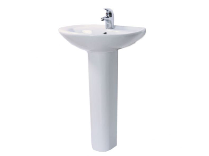 Умывальник "Аттика - 55"  с постаментом  с отв. Sanita, артикул УТ000041380