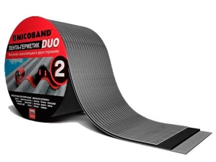 NICOBAND DUO Самоклеящаяся герметизирующая лента, двухсторонняя, длина 3м., ширина 10см., артикул 360327
