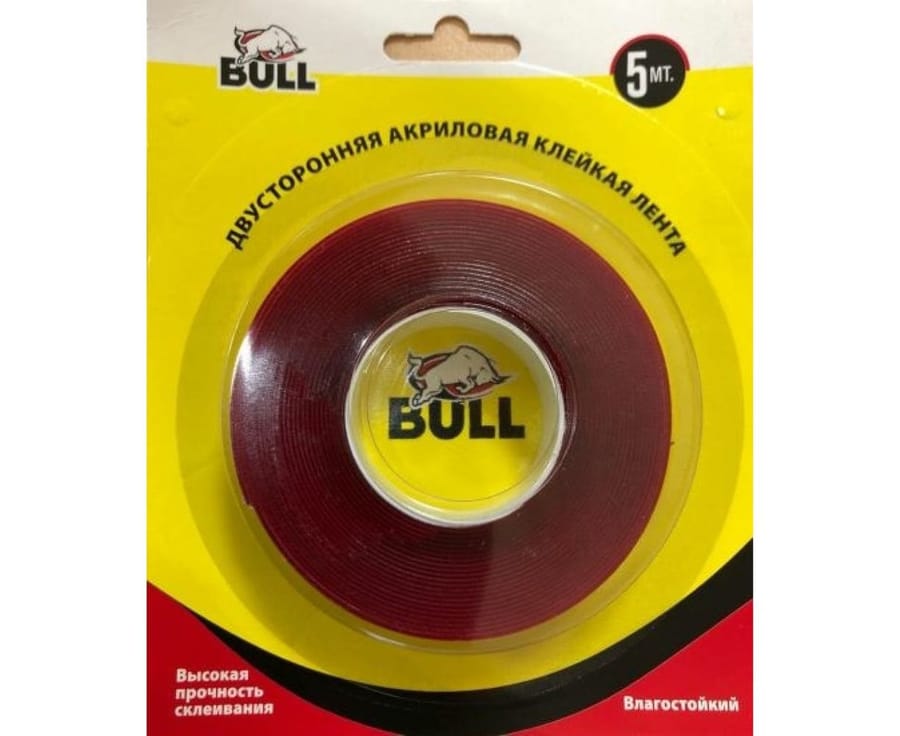 Скотч акриловый двухстороний Bull 20 мм, артикул 00-00000430