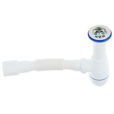 Сифон для мойки, литой выпуск 1 1/2" гофра 40 х 40/50 Unicorn B120, артикул В120