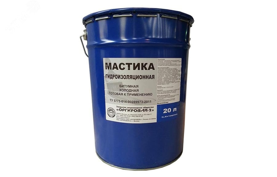 Мастика битумная Оргкровля 20л (16кг), артикул 00-00001523