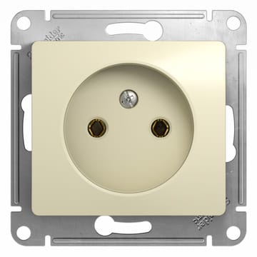 Розетка GLOSSA бежевый 2Р без заземления 16А\250В (Schneider Electric), артикул GSL000241