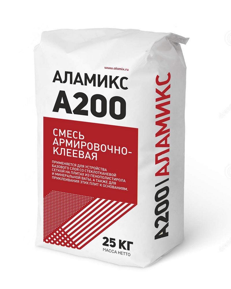 Армировочно-клеевая смесь АЛАМИКС А200 25 кг., артикул УТ000096057