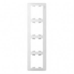 Рамка GLOSSA белый 4-пост. (Schneider Electric), артикул GSL000104