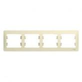 Рамка GLOSSA бежевый 4-пост. (Schneider Electric), артикул GSL000204