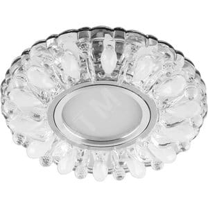 Светильник ИВО-50w G5.3 со светодиод.подсветкой 4000К хром с прозр-матов.стеклом, артикул УТ000091737