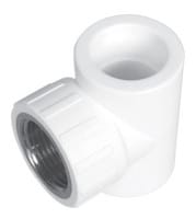 Тройник PPR комб. внутр 32 х 1" белый, артикул УТ000017764