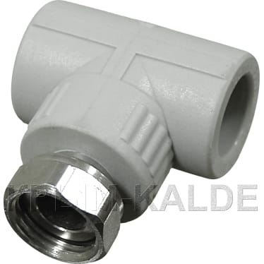 Тройник PPR с накидной гайкой 32 х 1 1/4" белый, артикул УТ000017766