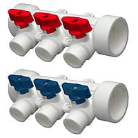 Коллектор (вст.краном) KALDE PPRC 40*20 (2 вых.синий), артикул УТ000017775