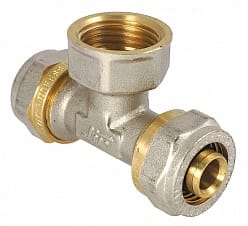 Тройник обжимной вн. 16*1/2*16 (JIF 109), артикул УТ000047341