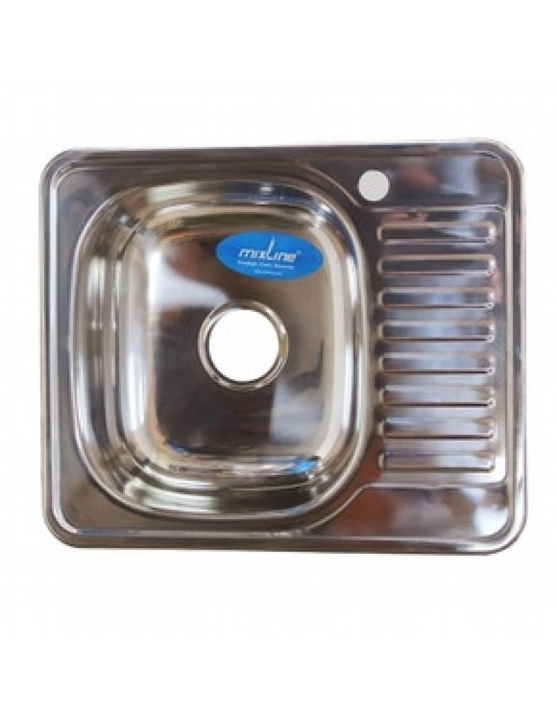 Мойка врез 48х58 (0,6) лев. вып 3 1\2 MIXLINE 15 см с сифоном, артикул УТ000076044