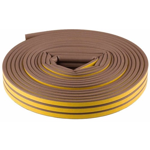 Уплотнитель Зубр самокл. резин. профиль D, коричневый 6 м., артикул УТ000072825
