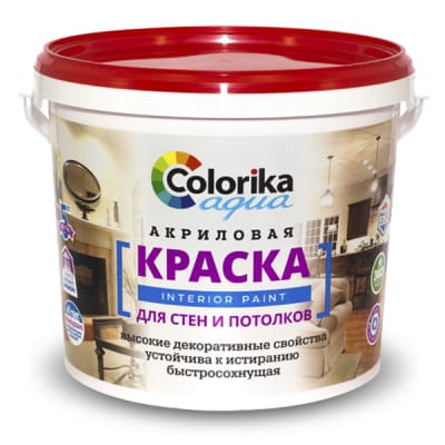 Краска ВД "Colorika Agua" супербелая д/стен и потолков 7кг, артикул УТ000043225