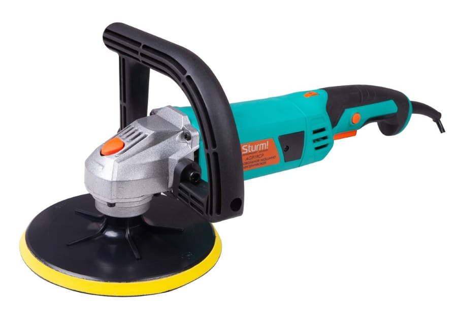 Полировальная машина Sturm! 180 мм, 1400 Вт, рег обор 800-3500 об/мин, D-рукоять, артикул УТ000093317