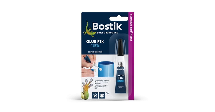 Секундный клей-гель Bostik GLUE FIX 3 г, артикул 17211400