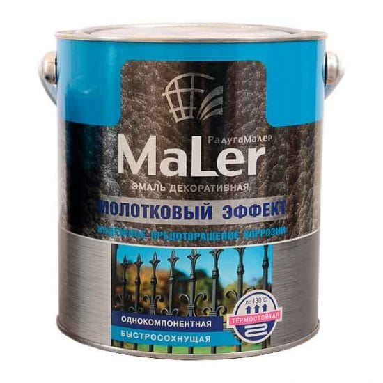 Краска с молотковым эффектом серебристая 0,8 Радуга Ростов, артикул УТ000014589