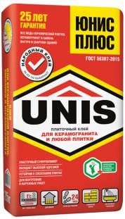 Клей для плитки ЮНИС Плюс 5кг (144/6), артикул 00047