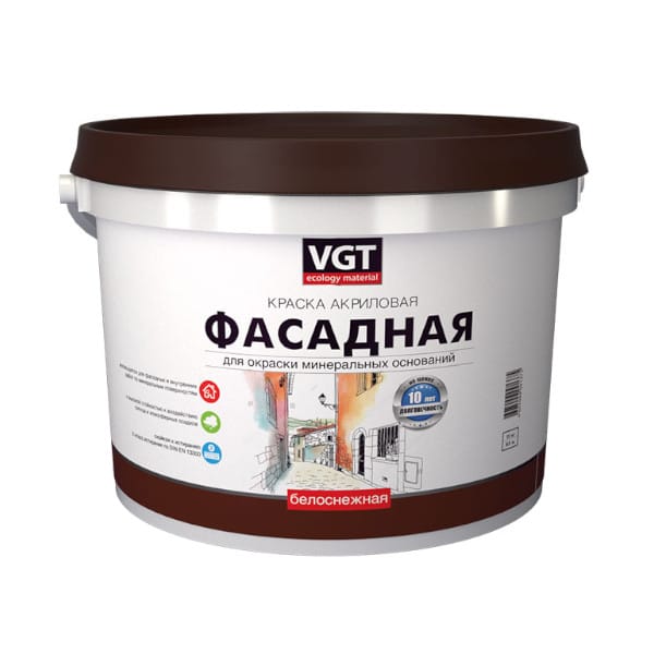 Краска ВДАК акрил Фасадная 7 кг ВГТ Москва, артикул 1602