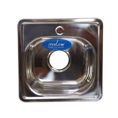 Мойка врез 38х38 (0,6) вып 3 1\2 MIXLINE 15 см с сифоном, артикул УТ000034906