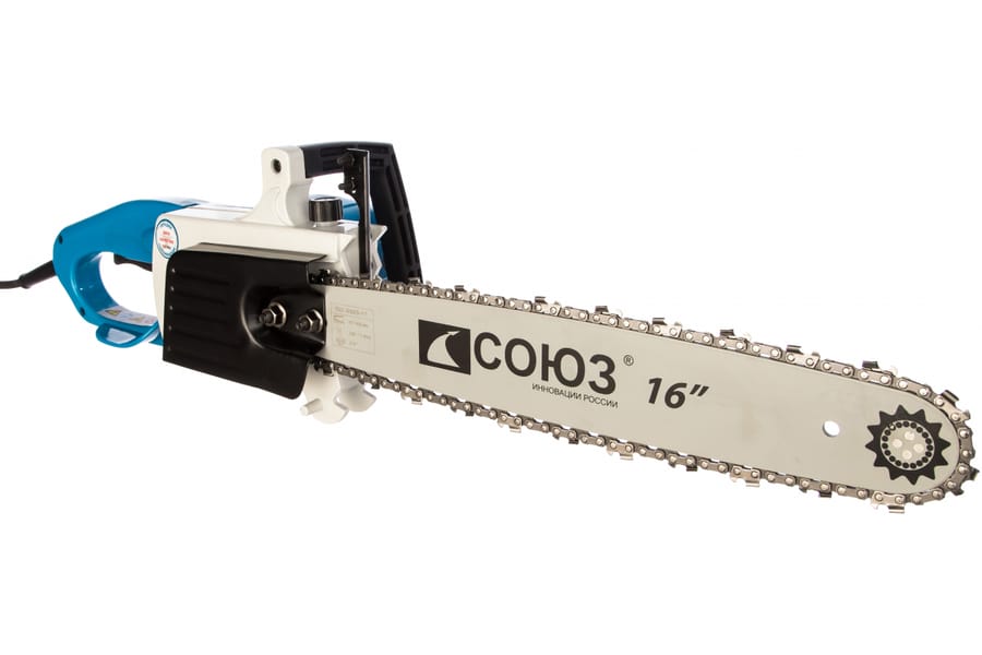 Пила ЭЛЕКТРИЧ. цепная СОЮЗ, 2600 Вт, шина 16" (400 мм), 1,3мм, шаг цепи 3/8", артикул УТ000093330