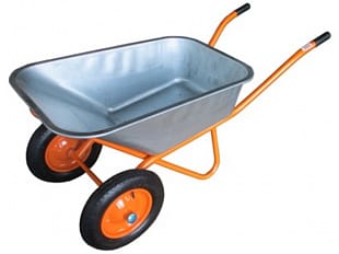 Тачка строительная Bohrer ТВН-2Н двухколесная 110л , 210кг колесо 3,25-8, артикул ТВН-2Н