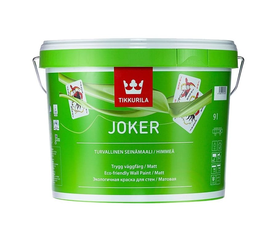 Краска ВД ТИККУРИЛА ДЖОКЕР интерьерная моющаяся 2,7л БАЗА С, артикул УТ000092783