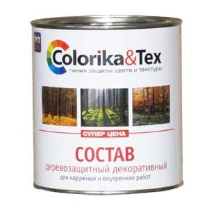 Состав деревозащитный  "Colorika&Tex" бесцветный 2,7л, артикул УТ000064965