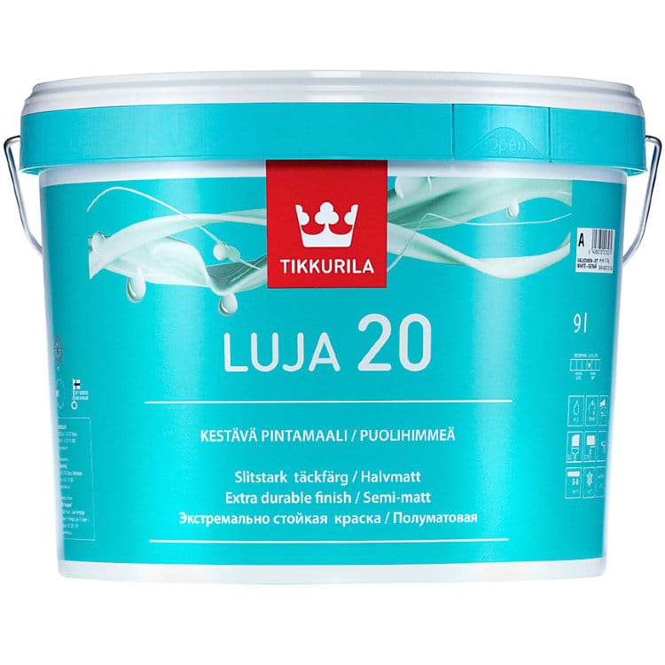Краска ВД ТИККУРИЛА ЛУЯ 20 акрилатная полуматовая 0,9л БАЗА С, артикул УТ000092842