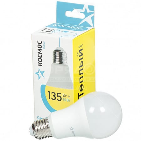 Лампа светодиодная  Груша 13ВТ 230 Е27 4500К Экономик Космос, артикул 44484